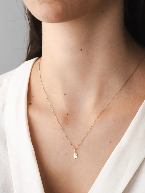 Pingente de Ouro 18k Urso Liso